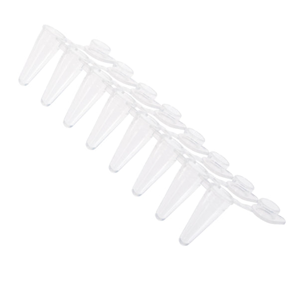 Celltreat 230464 PCR 8-Strip Tubes, 0.1mL, Attached Flat Caps, Clear, Non-sterile, 120/pk
