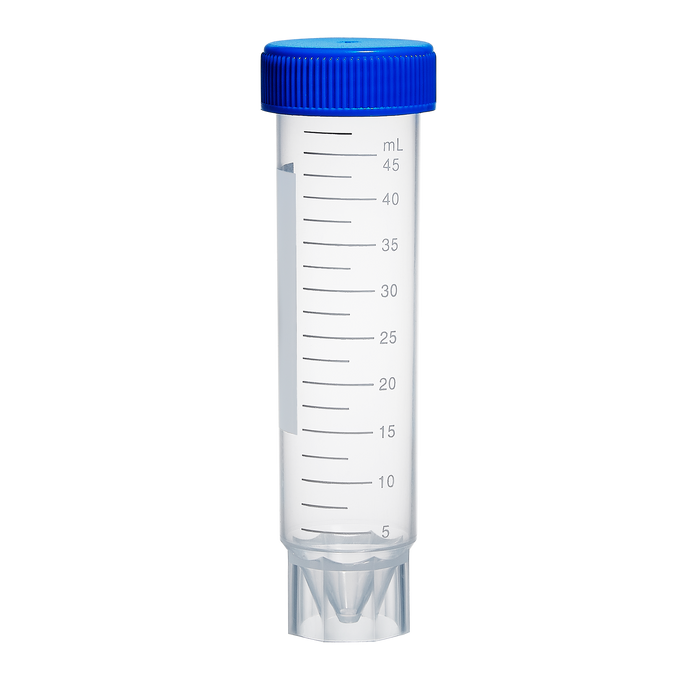 MTC Bio C2608 Centrifuge Tube, conical, PP, sterile, flat screw cap,20 eco-plastic rack of 25 tubes, 50mL, 500/cs