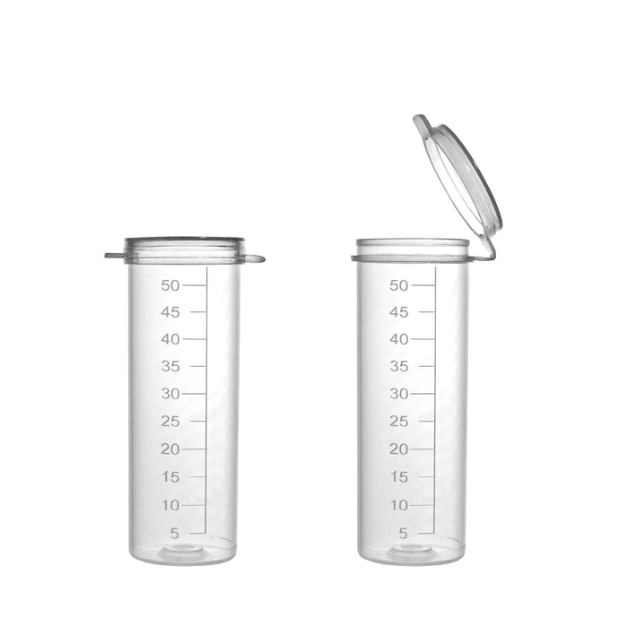 MTC Bio T0050 Flip Top Vial / Digestion Tube, 50mL, 32×90mm, Self-Standing, Sterile, 500/pk