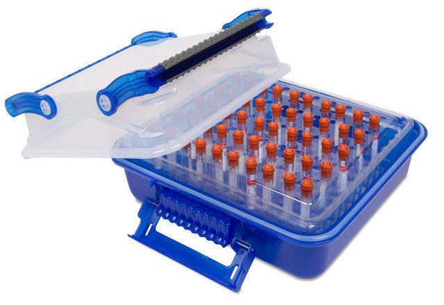 Heathrow Scientific 120926 DuraPorter® XL Sample or Specimen Transport Container, Blue, 1/pk