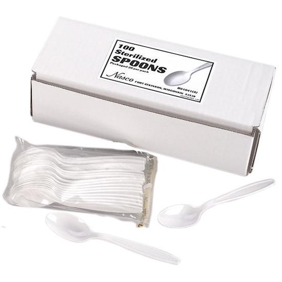 Whirl-Pak B01041A Sterilized Spoons, 100/Pk
