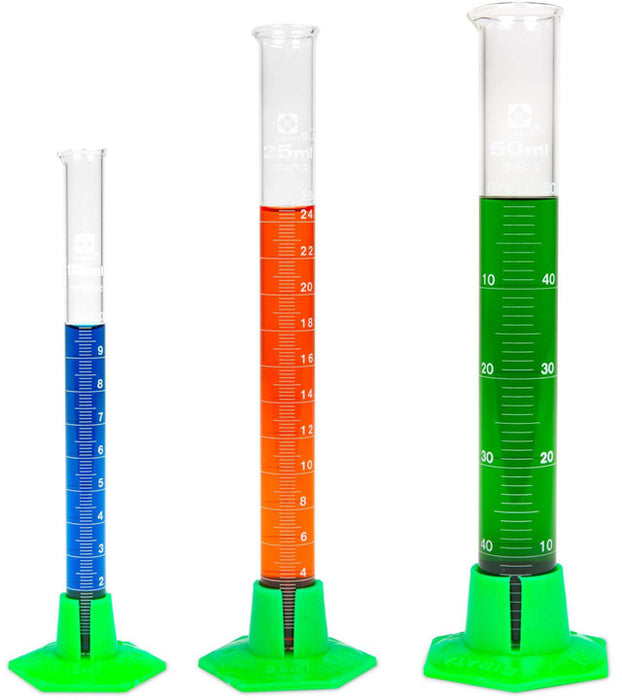 Heathrow Scientific 2355-100 Graduated Cylinder, Student Grade, 100 mL, 6/pk