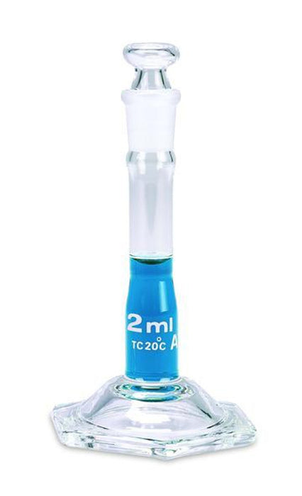 Heathrow Scientific 2306A-1 Volumetric Flask, Class A, Glass Stopper, 1 mL, 6/pk