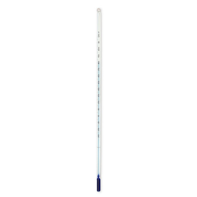Heathrow Scientific 80707 Thermometer, Blue Liquid, -20 to 110°C, Total Immersion, 12" , 1/pk