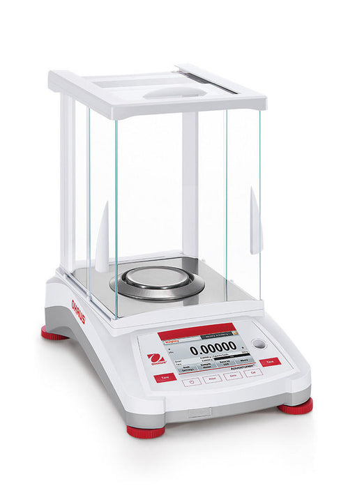 Ohaus AX85 Adventurer Semi-Micro Balance, Dual Range, 120 g x 0.01 mg, AutoCal