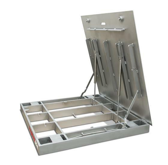Ricelake 175689 RoughDeck QC-X Quick Clean Stainless Steel Floor Scale, Smooth Top Plate, 4' x 4', 10000 lb