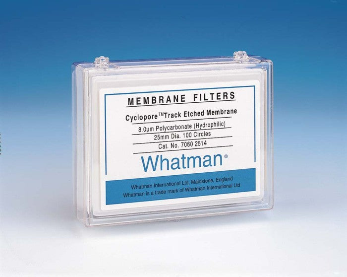 Whatman 10419406 Cyclopore Polycarbonate Membrane, 0.1 µm pore size, 25 mm circle, 100/pk (replacement for Whatman 7060-2501)