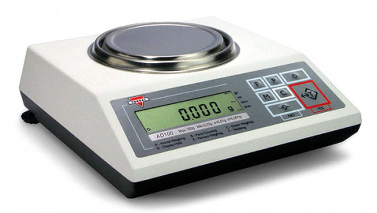 Torbal AD3200 Precision Scale LCD w/ RS232, USB, Clock, Backlit, 3200 g Capacity, 0.01 g Readability