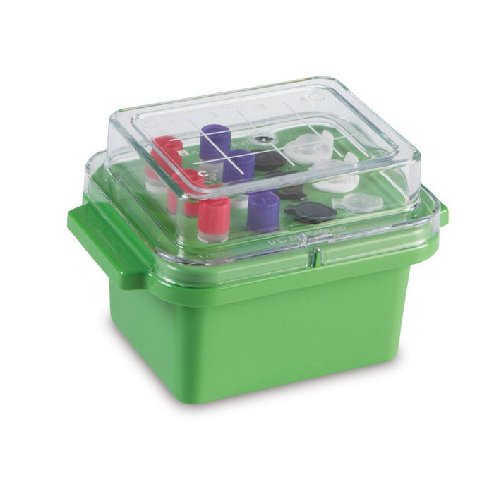 Heathrow Scientific 120072 True North Mini-Cooler, 0°C Gel Lid 32-Place, Green