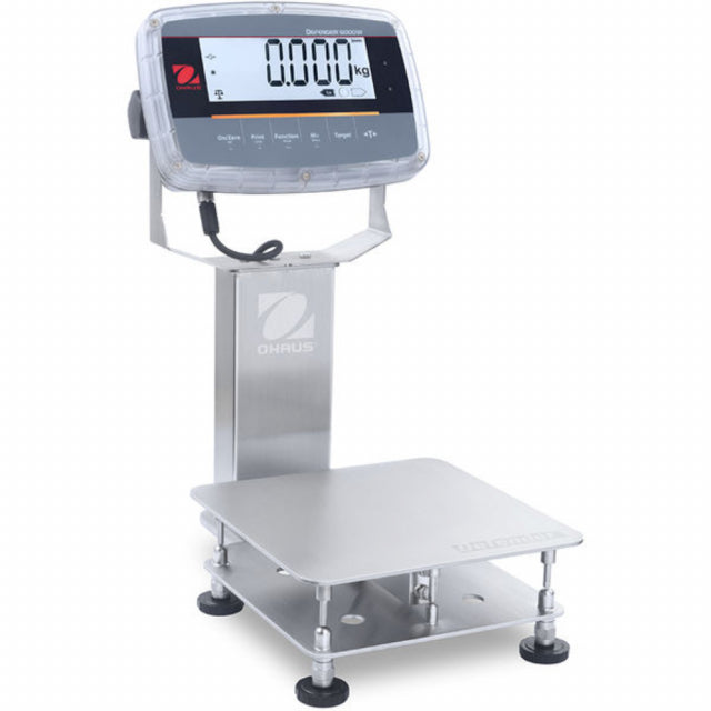 Ohaus 30575571 I-D61PW25K1R6 Washdown Bench Scale for Industrial, 25000 g × 2g