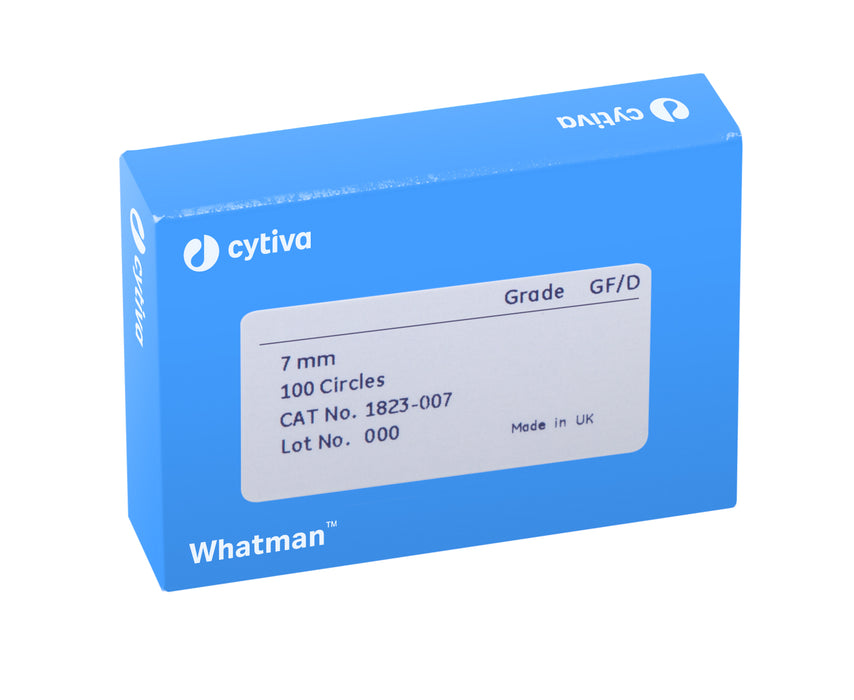 Whatman 1823-110 Filter Circles, 110mm Dia, Binder Free Grade GF/D, 25/bx (PN:1823-110)