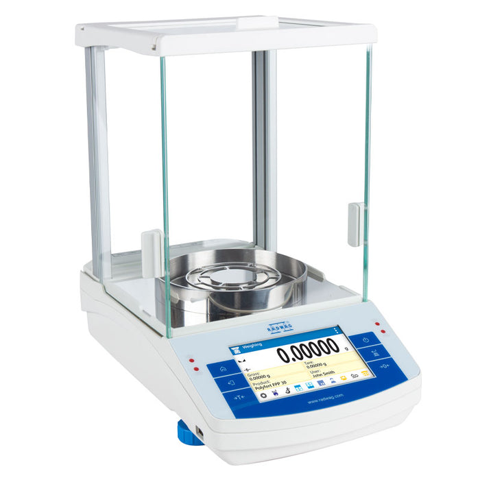 Radwag AS 120.R2 PLUS Analytical Balance, 120 g Capacity, 0.01 mg Readability