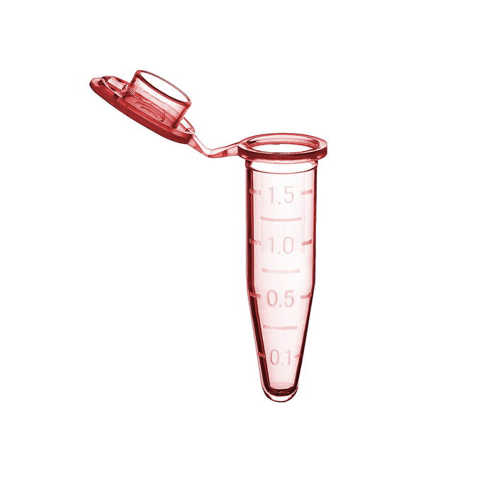 MTC Bio C2000-R SureSeal S MicroCentrifuge Tubes w/ cap, 1.5ml, red, sterile, 500 pk