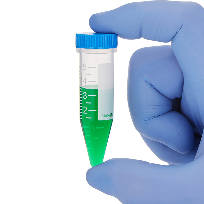MTC Bio C2545 Screw-cap MacroTube Vivid, sterile, w/ vivid printed graduation w/ attached screw caps in foam racks, 500/cs