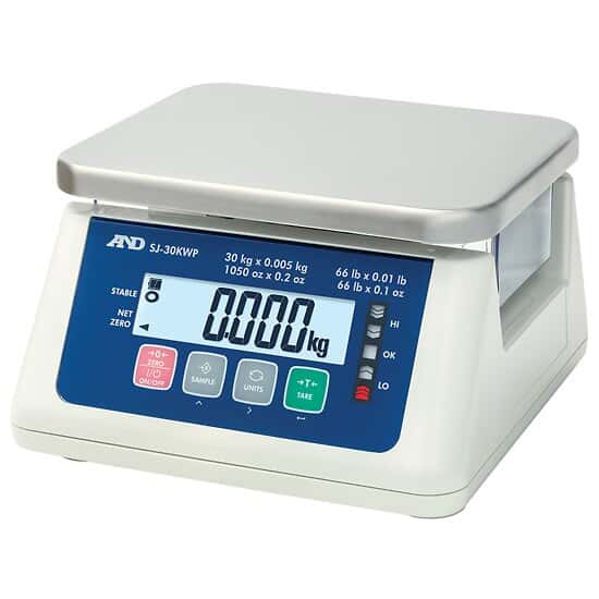 AND Weighing SJ-3000WP SJ-WP Series Washdown Compact Scale