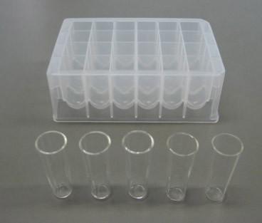 A&D SV-59 Sample Cup, 2ml, Glass x 5pcs, 2ml Sample Cup Stand x 1pc