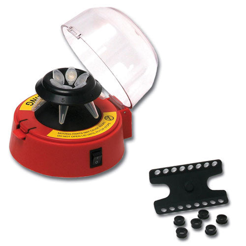 Benchmark Scientific  BSC1006-R Red mini-centrifuge with 2 rotors, 6 tube slots 115V