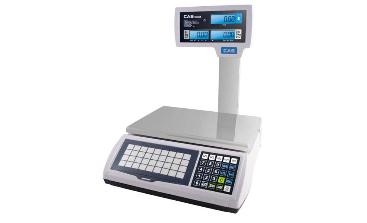 CAS S2000JR-30LP DUAL RANGE PRICE COMPUTING SCALE w/LCD Pole Display ...