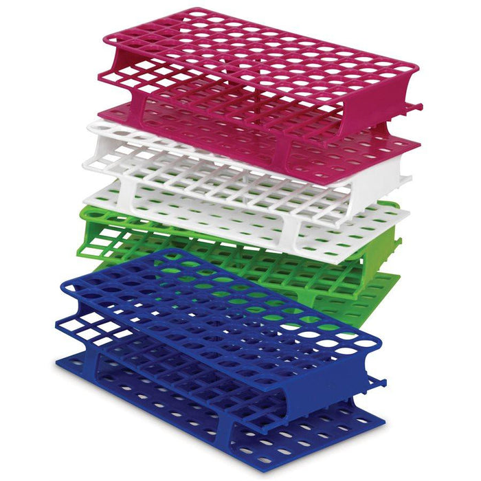 Heathrow Scientific 27512C OneRack Tube Rack Full-Size POM 16 mm 72-Place, Green