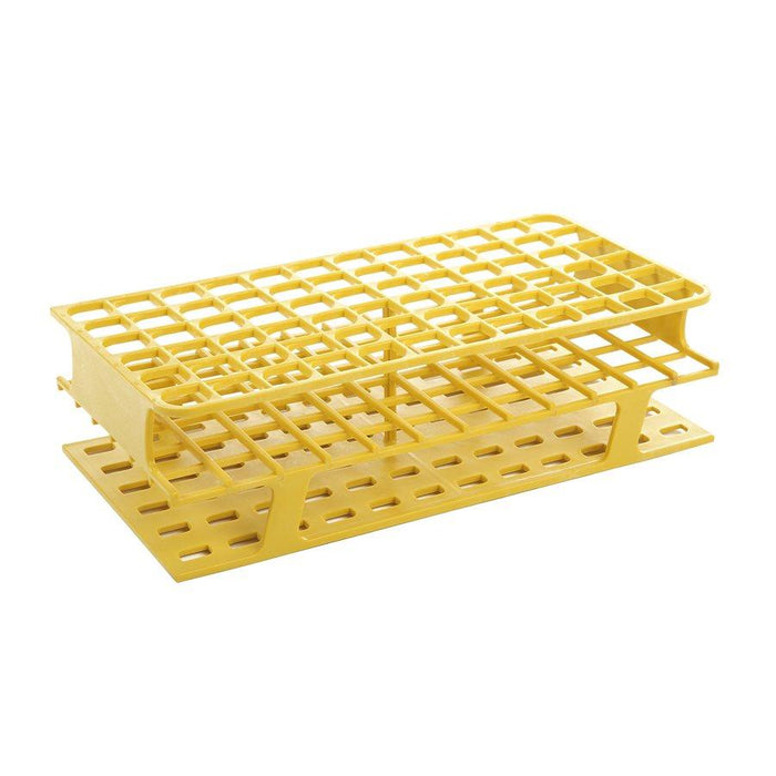 Heathrow Scientific 120206 OneRack Tube Rack Full-Size POM 16 mm 72-Place, Yellow