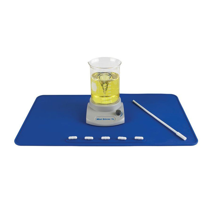 Heathrow Scientific 120506 Lab Mat, Silicone Bench Protector, Yellow-Grey/Blue
