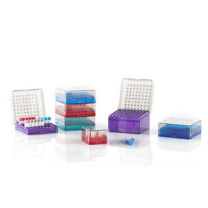Heathrow Scientific HS23325A Arctic Squares® Cryogenic Tube Storage Box PC 25-Place, Red