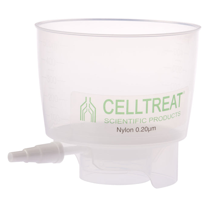 Celltreat 229737 500mL Polypropylene Bottle Top Filter, Nylon Filter Material, 0.20_m, 90mm, Non-sterile
