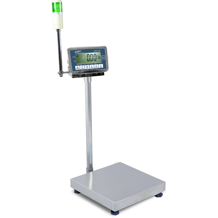 Intelligent Weighing VFSW-600-24 SS Washdown Checkweighing Bench Scale, 600 lb Capacity, 0.2 lb Readability